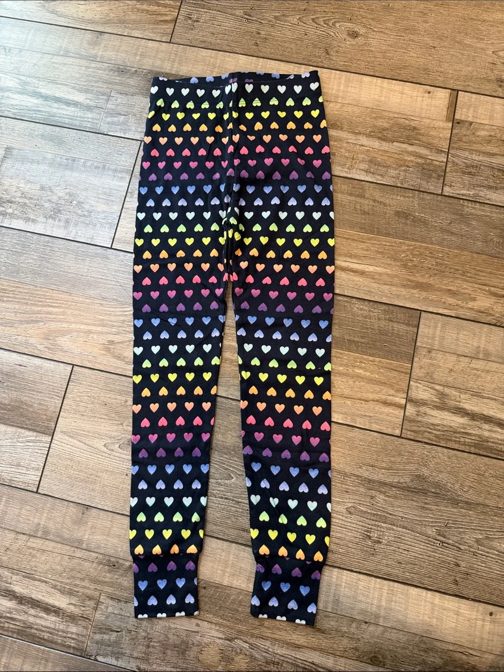NWT Gap Kids Organic Rainbow Heart Pajama Set